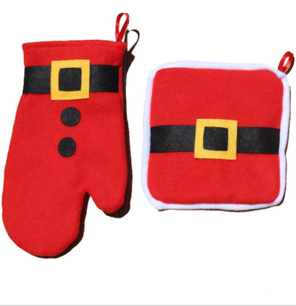 new Christmas decoration Home Furnishing microwave oven heat insulation pad burn proof gloves baking supplies household