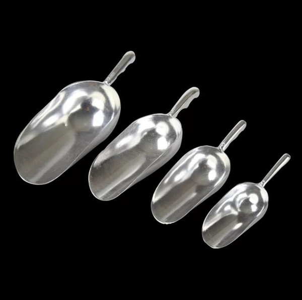 Mulit Funtional Kitchen Stainless Steel Scoops Spoons for Ice Powder Grain Corn Shovels Useful Metal Kitchen Spoons