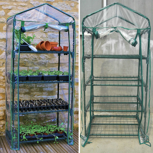 New Garden greenhouses 4 tier Portable Greenhouse Novel Home Green Plants Greenhouse Shed PVC Material 69*49*155cm WX-P02