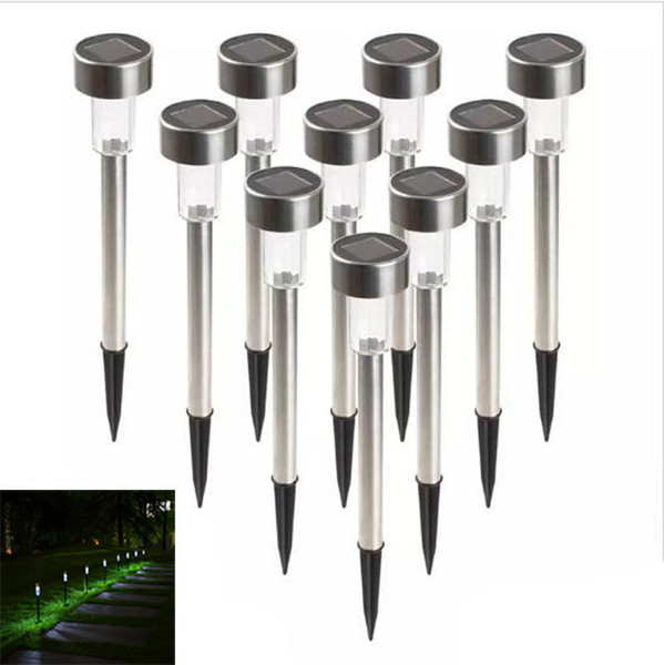 Solar Lamps LED Light Multicolor Stainless Steel Solar Lawn Lights Led Garden Light Decoration Outdoor Street Lamps