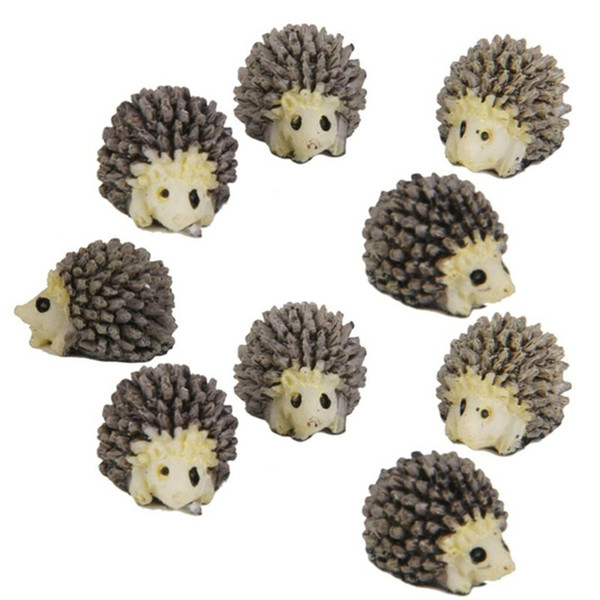 10pcs Miniature Dollhouse Bonsai Fairy Garden Landscape Hedgehog Garden Decor