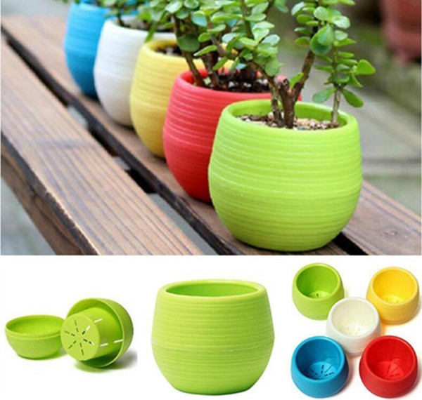 Gardening Flower Pots Mini planter pots mini plastic flower Flowerpot Home Garden Office Decor Succulent Plant