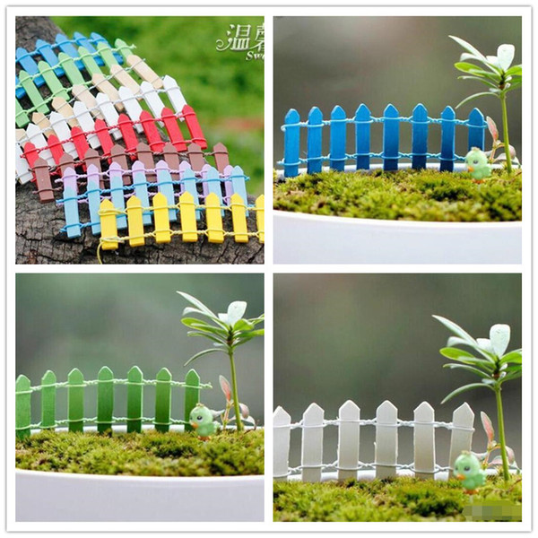 Mini Fence Small Barrier Wooden Resin Miniature Fairy Garden Decorations Miniature Fences for Gardens Tiny Barriers Hot Sale