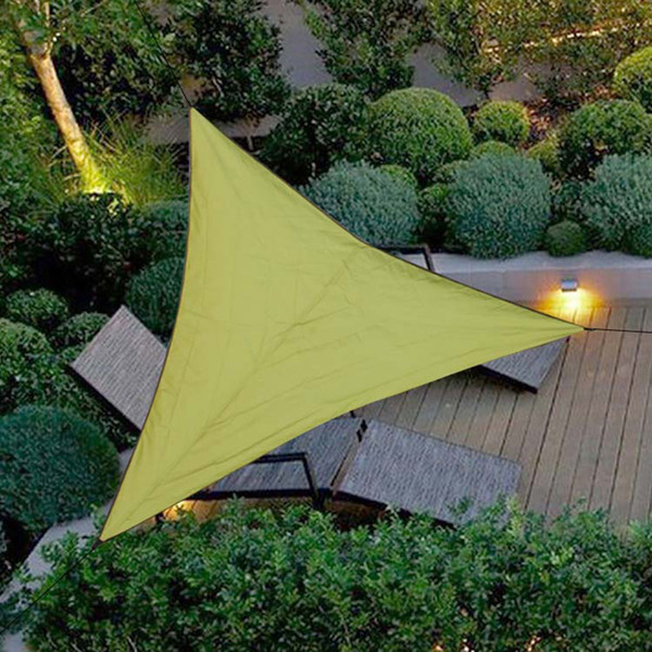 Outdoor Shade Tent Sunscreen Waterproof Triangular UV Sun Shade Sail Combination Net Triangle Sun Sail Tent Camping Garden 3/4m Size