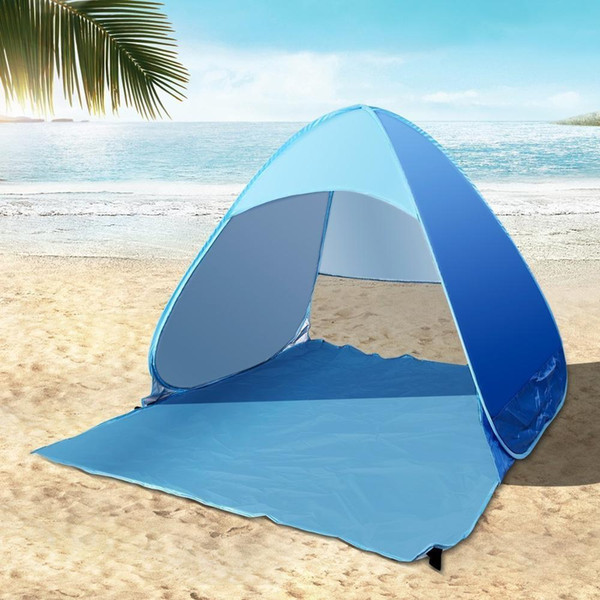 190T Polyester Fabric Full Automatic Camping Beach Tent UV Protection Free Fast Opening Outdoor 1-2 Persons Portable Tent