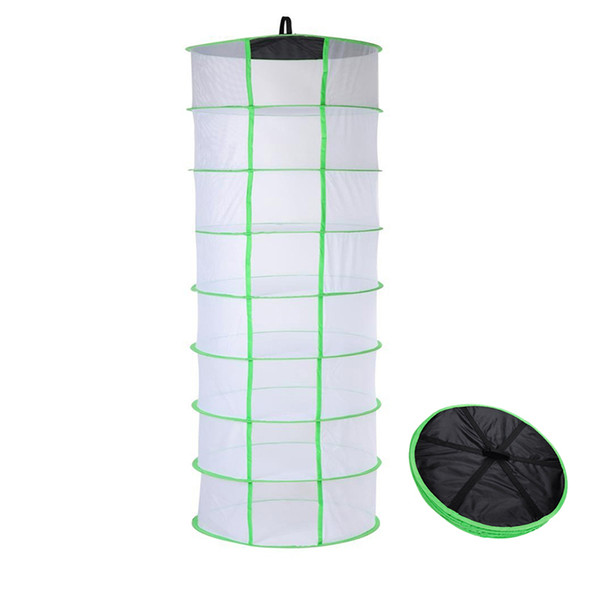 Hanging Drying Net 8 Tier Hydroponic Grow Tent Dry Rack Help Dry Herbs Bud Flowers Plant Material Clothes Easily