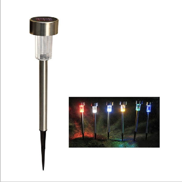 Solar Lamps Solar LED Light Multicolor Stainless Steel Solar Lawn Lights Led Garden Light Decoration Outdoor Street Lamps Waterproof