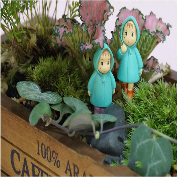 Cute Mini Figurines Miniature Girl Mei Resin Crafts Ornament Fairy Garden Gnomes Moss Terrariums Home Decorations