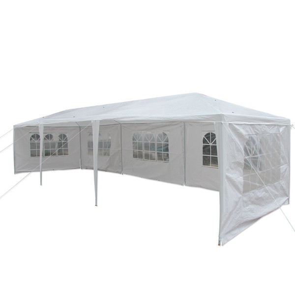 3X9m Five Sides Waterproof Folding Tent with Spiral Tubes White Color Canopy