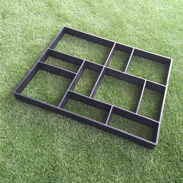 Free Shipping Rectangle Garden paving plastic mold for garden concrete molds garden path DIY Stone model shovel D 45*40*4 CM