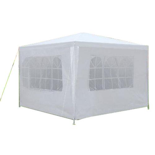 3 x 3m Three Sides Waterproof Tent with Spiral Tubes White Color