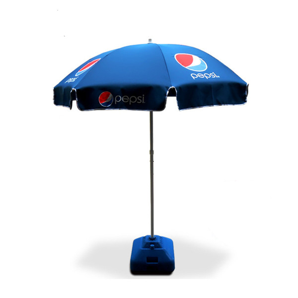 52in Custom Garden Patio Parasol Table Sun Shade Umbrella Outdoor Beach Parasol With 30L Plastic Blue Water Tank Custom Printing Service