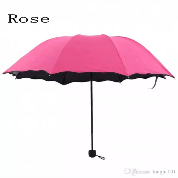 Classic Falbala display design under the influence of water umbrella Vinyl super uv protection sun Creative Umbrella Three-folding Umbrella