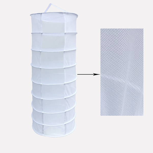 White 2-Feet 8-Layer White Hanging Drying Rack Dry Net for Hydroponics Mesh Hydroponic Drying Dry Rack Net