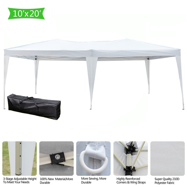 3 x 6m Home Use Outdoor Camping Waterproof Folding Tent with Carry Bag White Color Canopy