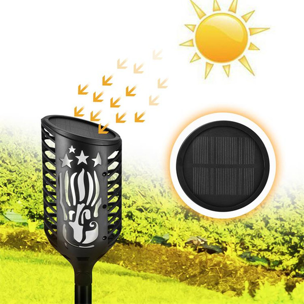 Newest LED Solar Light Outdoor Garden Decoration ABS Plastic Solar Landscape Lighting High Quality Lawn Lamp Flame Lights