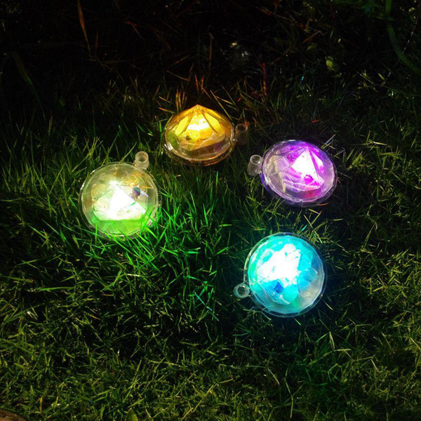 Set of 4 1-LED Waterproof Outdoor LED Lighting 7 Color Changing Solar Garden Lights Diamond Pathway Lights Lawn Lamp