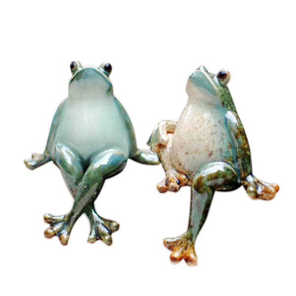 Creative Home Furnishing Modern New Home Living Room Animal Decoration Wine Garden Courtyard Decoration Ceramic Frog