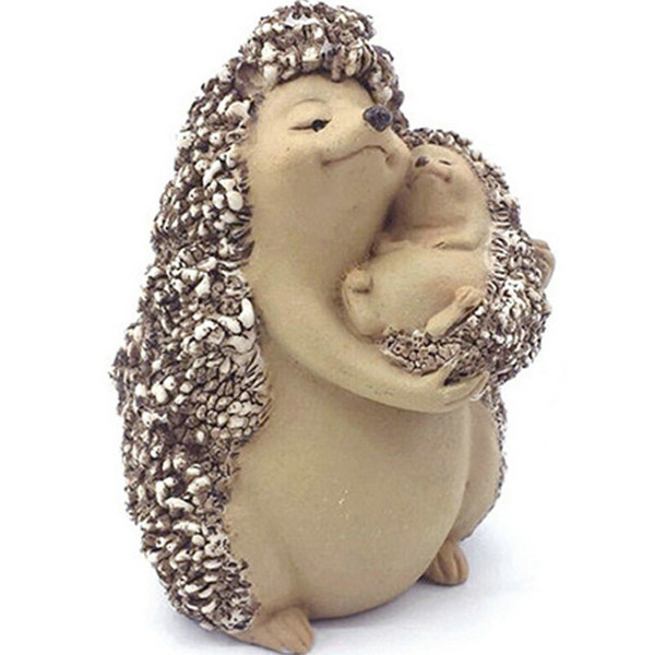 New small hedgehog creative animals Decoration home garden resin display children gifts family