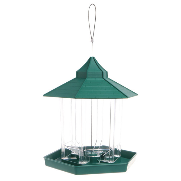 New European Style Wild Bird Feeder Outdoor Bird Feeders Food Container Hanging Gazebo Bird Feeder Perfect For Garden Decoration