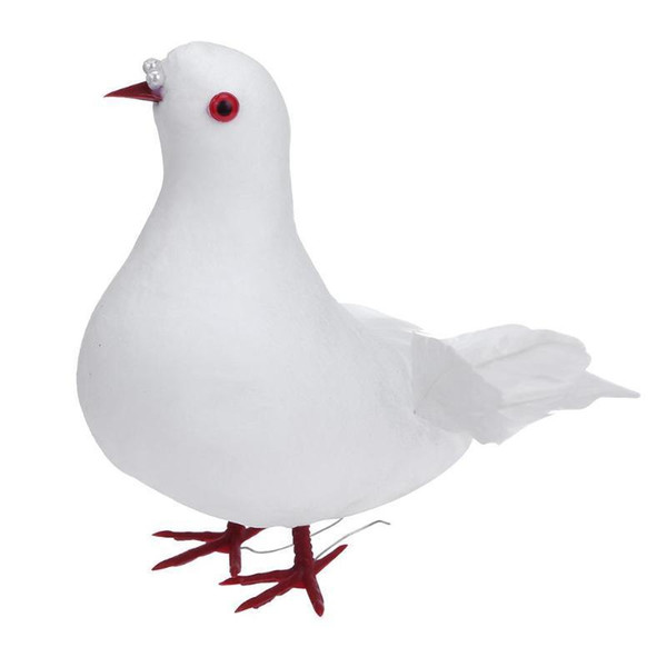 Decorative Simulation Dove Artificial Foam Feather White Pigeon Bird Ornament Home Party Wedding Decoration C19041501