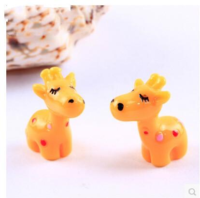 Mini Figurine Cute Yellow Little Deer Cartoon Doll Toy Moss Terrarium Ornaments Micro Landscape Accessories Fairy Garden DIY Material ZAKKA