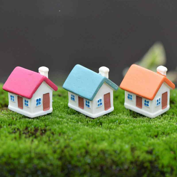 Candy House Multiwindows with Doors DIY Material House Model Resin Handicraft Moss Terrarium Micro Landscape Fairy Garden Bonsai DIY Zakka