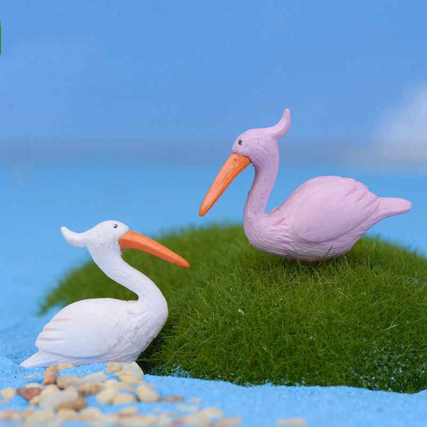 Mini Figurine Flamingo Cartoon Doll Toy Moss Terrarium Ecology Bottled Ornaments Micro Landscape Accessories Fairy Garden DIY Material ZAKKA