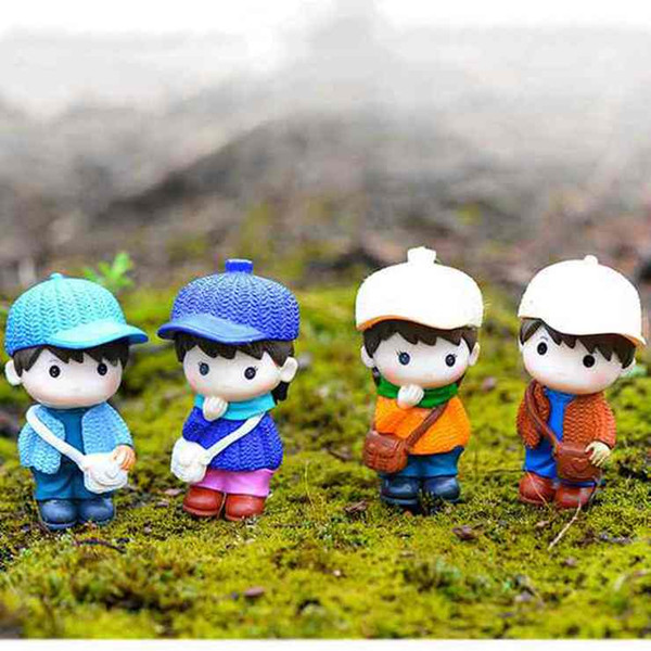 Lovely Sweater Satchel Dolls Handicraft Moss Terrarium Creative Green Plant Gift Micro Landscape Ornaments Fairy Garden DIY Zakka 4Colors