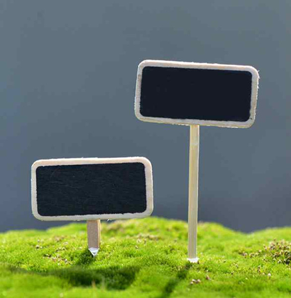 Moss Micro Landscape Ornaments Mini Wooden Blackboard Creative Label DIY Fleshy Plant Pot Bonsai Decoration Small Fairy Garden Accessories