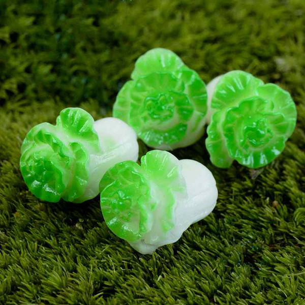 Cartoon Mini Pakchoi Little Cabbage Moss Terrarium Green Plant Gift Micro Landscape Accessories Fairy Garden DIY Ornaments Toy Material