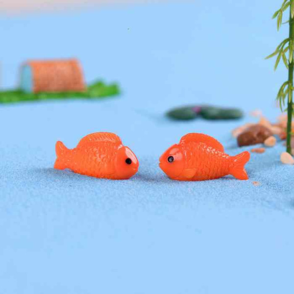 Mediterranean Style Mini Red Snapper Fish Craft Moss Micro Landscape Decoration Aquarium Accessories Fairy Garden DIY Terrarium Material