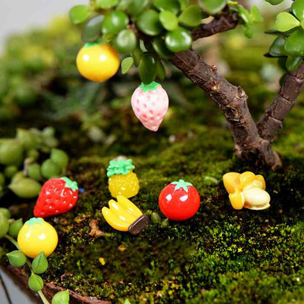 Various Fruit Model Toy Small Ornaments Toy Micro Landscape Moss Ecological Bottle Decoration Miniature Fairy Garden DIY Material