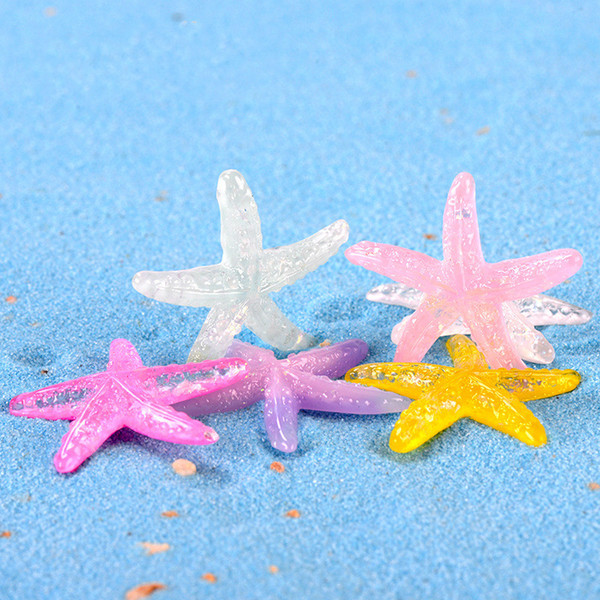 Crystal Starfish Shell Seascape Accessories Moss Micro Landscape Decoration DIY Mini-flat Mobile Phone Ornament Miniature Fairy Garden Toys