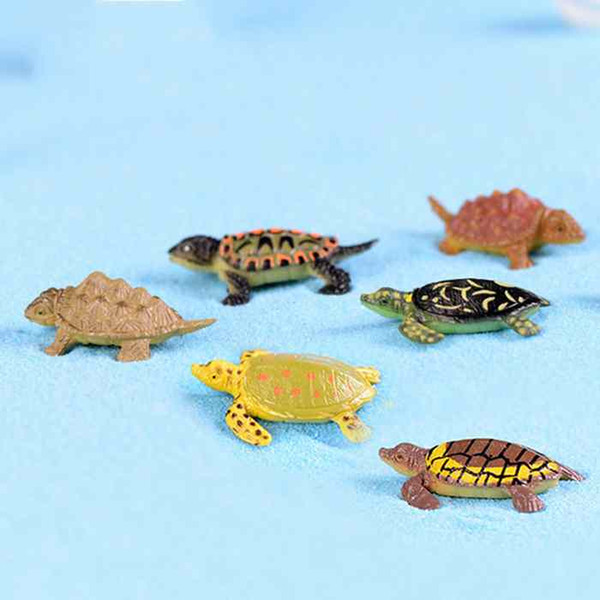 Colorful Turtle Ornament Desktop Craft Toy Jewelry Aquarium Accessories Micro Landscape Moss Ecological Bottle Decoration DIY Material