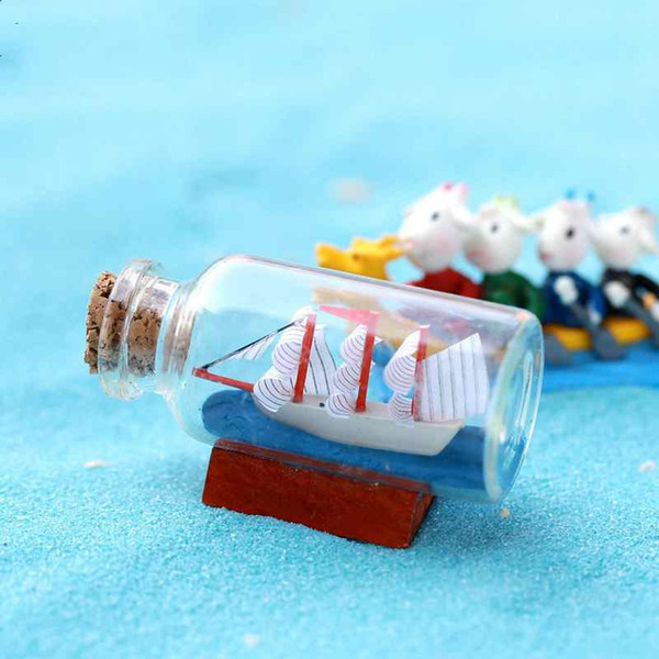 High Borosilicate Glass Drift Bottle Wishing Bottle DIY Material Moss Terrarium Micro Sea Landscape Aquarium Ornaments Fairy Garden Desktop