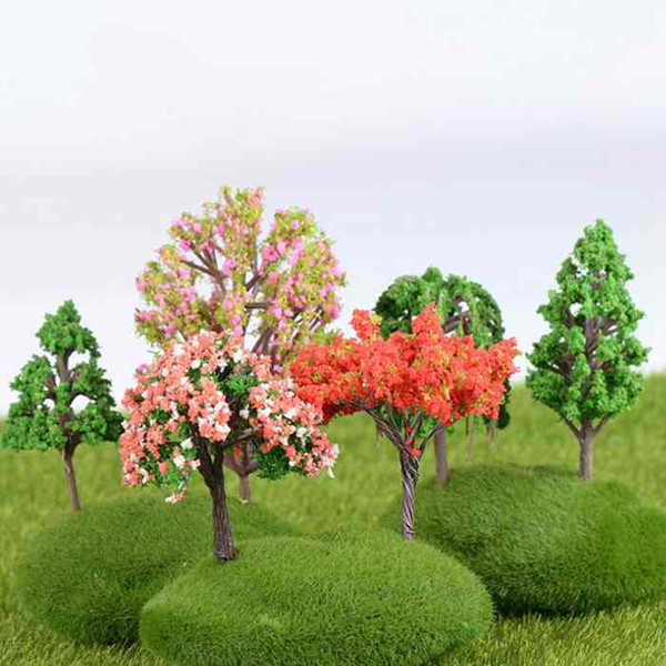 Simulation Plastic Flower Fruit Tree Villa Grass Landscaping Ornament Moss Terrarium Decoration Fairy Garden Toy DIY Zakka Material