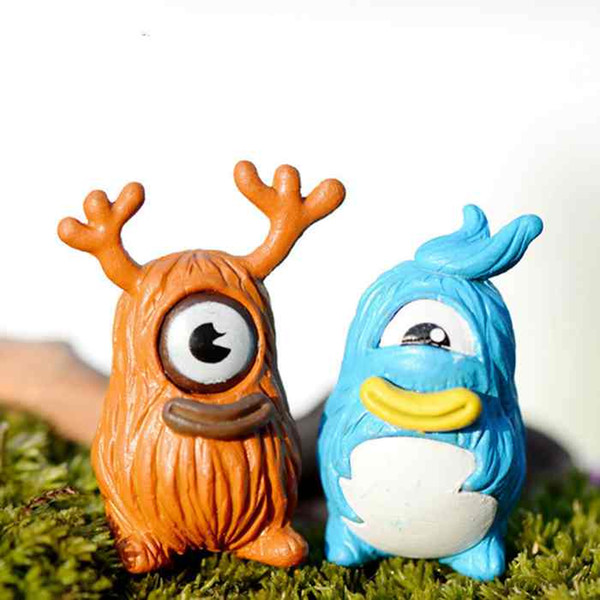 Cartoon Tree Monster Cute Doll Ornament Micro Landscape Decoration Moss Terrarium Plants Pot Accessories DIY Materials Crafts Toys for Kids