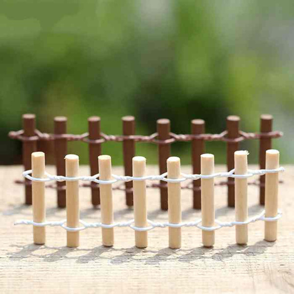 Mini Log Fence Wooden Craft Plant Pot Bonsai Accessories Fleshy Flowers Fence Gate DIY Ornaments Micro Landscape Moss Terrarium Decoration