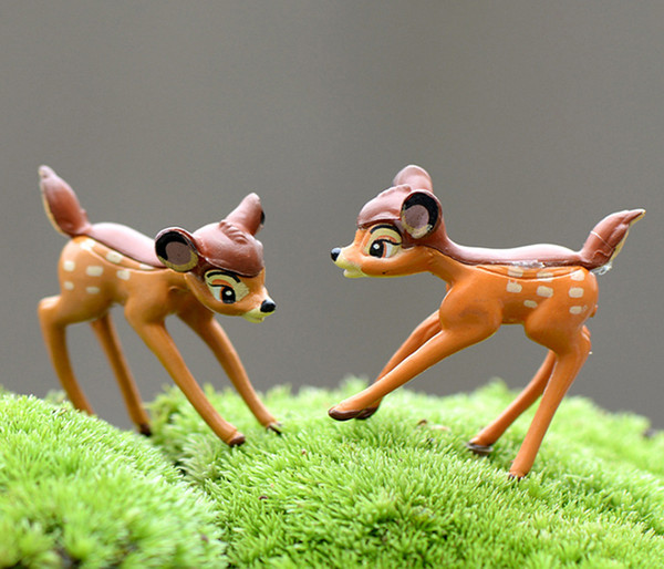 20sets shiping free mini animal artificial sika deer fairy miniature home lawn garden or office table decoration wholesale