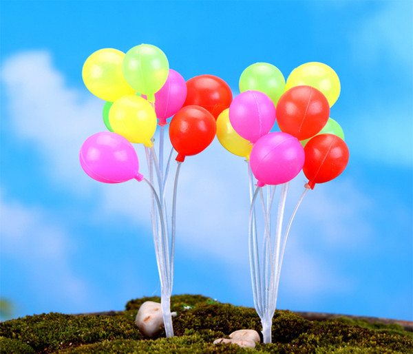 50PCS Free shiping Mini balloon fairy garden decorative stuff artificial resin miniatures accessory for fairy garden decor