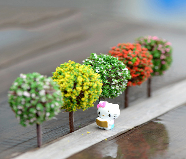 30pcs moq wholesale mini ball tree for fairy garden decorative miniature for home garden wedding Table Creative Decor Diorama Flower Tree