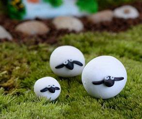 20sets shiping free hot sale handcraft Shaun the Sheep fairy miniature for DIY garden landscape home decor Ornaments usage