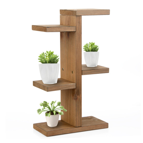 Storage Rack, Mini Plant Stand,Small Stool Display Wood Tiered Succulent Planter Stand for Indoor Outdoor Home Office Decorative