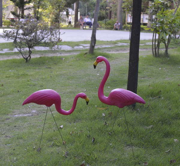 Flamingo sculpture Garden landscape simulation handicraft Garden Courtyard Scenery Decorations Plastic cement Wedding Party Accessories Hot