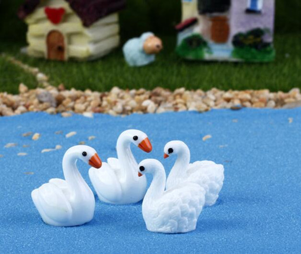 Mini Swan for Animal Miniature Fairy Garden Home Houses Decoration Mini Craft Micro Landscaping Decor DIY Accessories