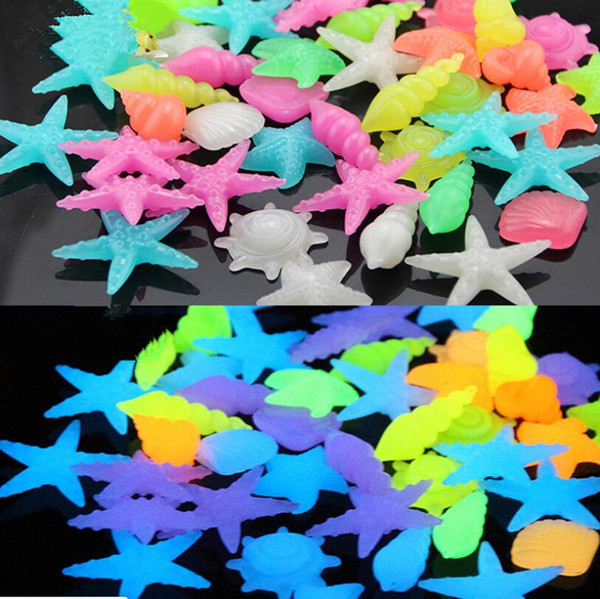 Luminous Stones Glow in the Dark Beach Luminous Stones Conch Sea Shells Aquarium Pebbles Garden Fish Tank Flower Pot Decoration Crafts