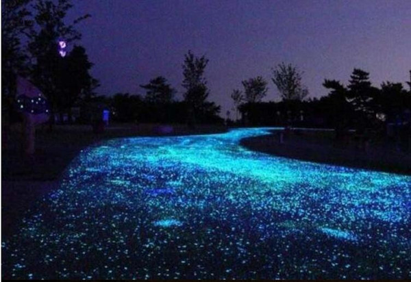 Yi Hong Glow in the Dark Fluorescent Pebbles Stones Walkway Parterre Garden Decorations Free Shipping H677