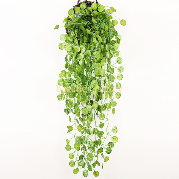 10pcs Hanging Vine Green Wall Fake Leaf Home Garland Decoration Plant Length 90cm (35 inch ) 5 style for choose