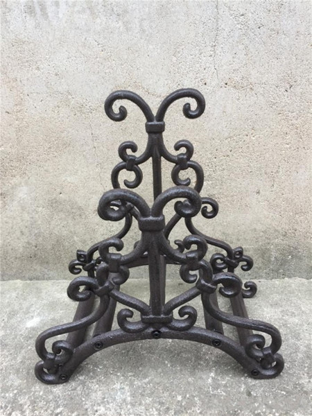 Wrought Iron Hose Rack Holder Scrowl Outdoor Garden Decorative Hose Reel Hanger Cast Iron Antique Rust Wall Mount Decor Craft Free Shipping